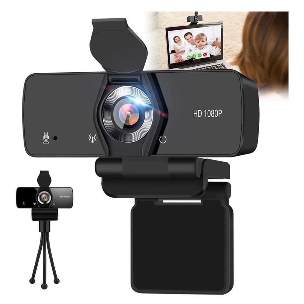 1080P USB Webcam with Microphone for Desktop & Computer